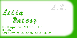 lilla matesz business card